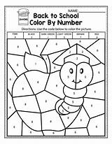 Number Color Worksheets Kindergarten Easy Math School Coloring Middle Pages Kids Fun Printable Grade Preschool 1st Back Activities Excel Db sketch template