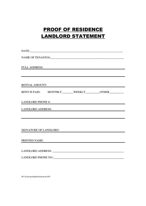 proof  residency letter google search   landlord statement