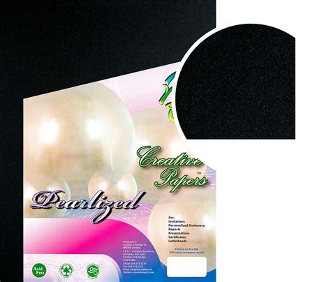 Pearlized Papers Black Russian Bricha Paper Products