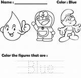 Worksheets Preschool Color Colors Printable Kindergarten Printablee Letter sketch template