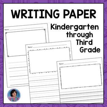 elementary  kindergarten writing paper  picture boxes