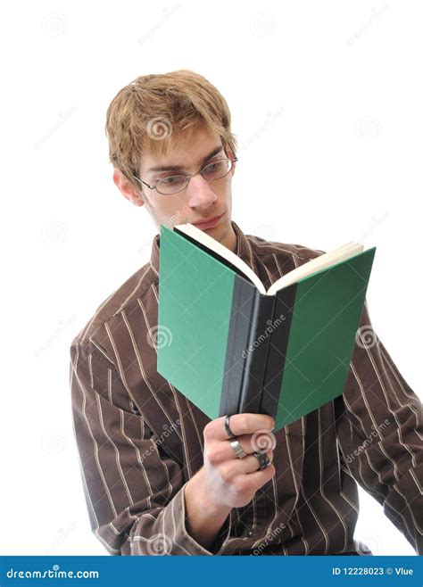 young adult reading book stock image image  instructions