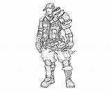 Borderlands Axton Commando Coloring Pages sketch template