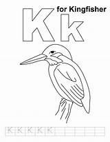 Kingfisher Handwriting Template sketch template