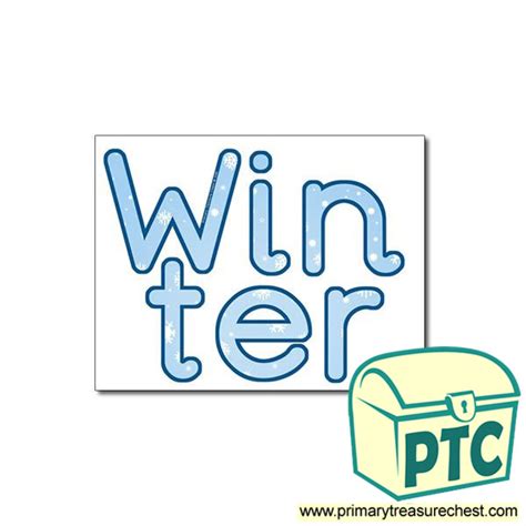 winter themed display letters primary treasure chest
