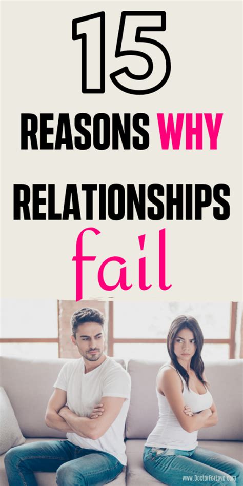 15 obvious reasons why relationships fail doctor for love