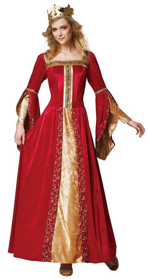 Renaissance Queen Costume Red Deluxe