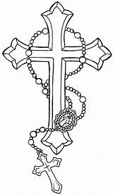 Rosary Tattoo Drawing Beads Bead Designs Tattoos Drawings Rosaries Rossary Getdrawings Paintingvalley sketch template