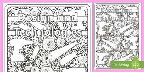 design  technologies colouring book cover teacher