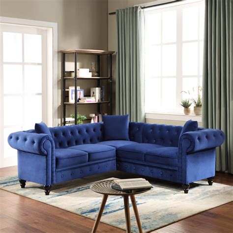 modern chesterfield sofas   pillows upholstered velvet corner sofa  high