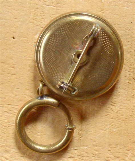 Vintage Retractable Gold Watch Chain Lapel Pin Back Fob Thingery