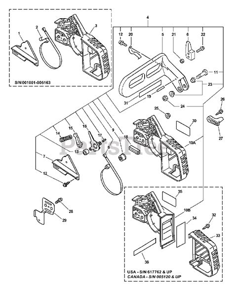 echo cs  echo chainsaw type  chain brake assembly parts lookup  diagrams partstree