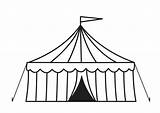 Circus Tent Cliparts Coloring Tents Kleurplaat Circustent sketch template