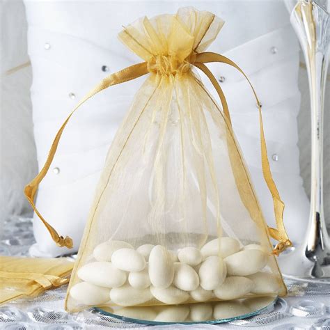 efavormart pcs organza gift bag drawstring pouch  wedding party favor jewelry candy sheer