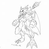 Digimon Metalgreymon Drawing sketch template