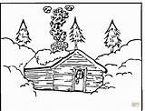 Coloring Pages Log Cabin Printable Woods Cabins Color Mountain Kids Colouring Sheets Adult Winter Houses Supercoloring Template Chalet Comments Coloringhome sketch template