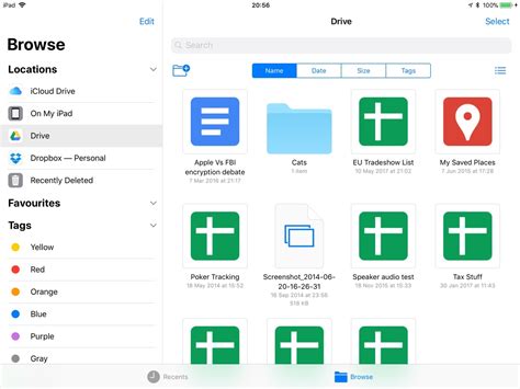 google drive  ios updated   stored documents accessible  files app