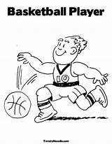 Basketball Player Coloring Pages sketch template