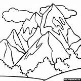 Coloring Mountains Pages Popular sketch template