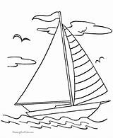 Sailboat Template Coloring Printable Pages sketch template