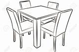 Table Clipart Drawing Dining Kitchen Chair Chairs Getdrawings Round Clipground sketch template