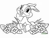 Coloring Bambi Miss Bunny Pages Color Disney Thumper Flower Mother sketch template