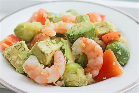 Healthy Dinner Recipe Shrimp Avocado Quinoa Bowl Cheap Healthy Meals