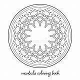 Ornament Coloring Mandalas Linear sketch template