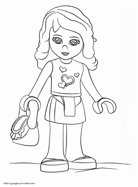 lego friends doll coloring page coloring pages printablecom