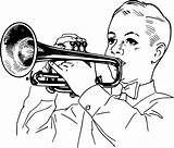 Trumpet sketch template