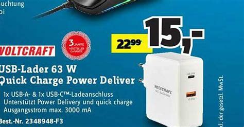 usb lader quick charge power deliver angebot bei conrad prospektede
