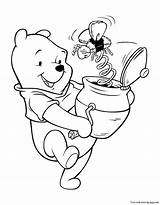 Coloring Pages Pooh Winnie Kids Honey Printable sketch template