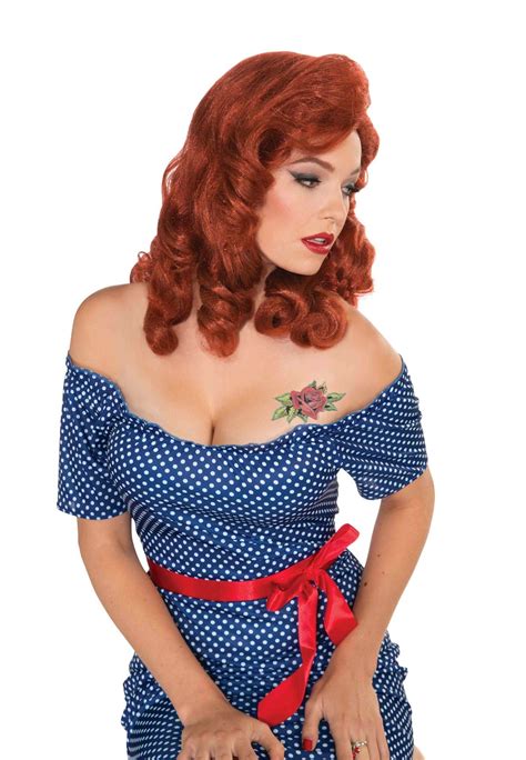 Retro Rock Women 70s Red Wig 14 99 The Costume Land