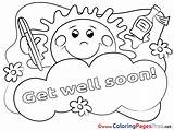 Well Soon Coloring Pages Kids Colouring Sun Cute Cards Sheet Printable Color Card Albanysinsanity Sheets Excellent Title Printables Choose Board sketch template