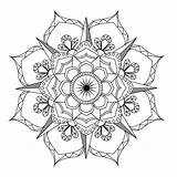 Mandala Coloring Flower Pages Simple Therapy Lotus Printable Adult Drawing Color Difficult Getcolorings Getdrawings Pdf Pag Print Colorings sketch template
