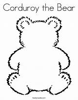 Bear Coloring Teddy Corduroy Brown Pages Body Parts Printables Bears Printable Color Picnic Blank Twistynoodle Print Kids Add Beary Much sketch template