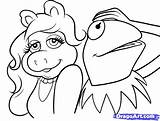 Coloring Muppets Kermit Pages Frog Draw Show Drawings Piggy Miss Clipart Drawing Disney Step Azcoloring Clipartmag Popular sketch template
