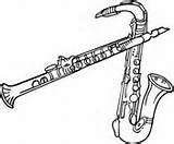 Saxophone Coloring Clarinet Dessin Drawing Trumpet Pages Saxophones Sax Printable Kids Clarinette Instruments Imprimer Et Coloriage Music Drawings Getdrawings Clipart sketch template