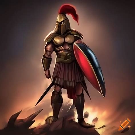 spartan warrior prepared  battle  anime style  craiyon