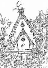Birdhouses sketch template
