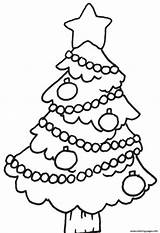 Christmas Tree Coloring Pages Easy Printable Color Print Book sketch template