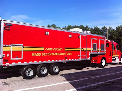 mass decon training   hazmat truck fire dept fire department