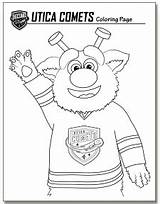 Pages Coloring Nhl Mascots Mascot Ahl Comets Audie Template Utica sketch template