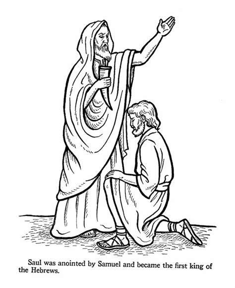 saul bible story coloring page church sunday school pinterest