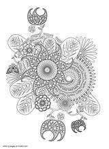 Coloring Pages Adults Abstract Adult Print Flowers Printable Look Other sketch template