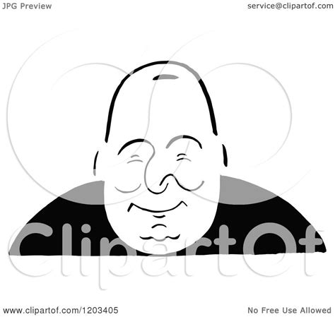 Cartoon Of A Vintage Black And White Caricature Of