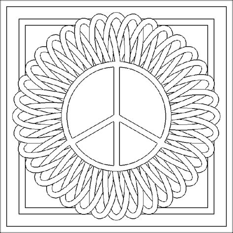 peace sign mandala coloring pages barry morrises coloring pages