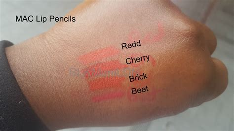Mac Lip Pencil Dark Skin Redd Cherry Brick Beet Mac