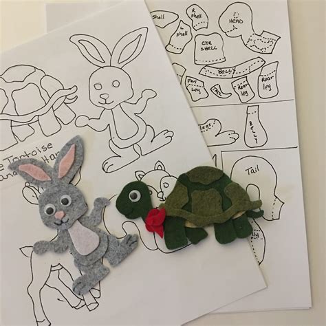 tortoise   hare felt story pattern teaching   home