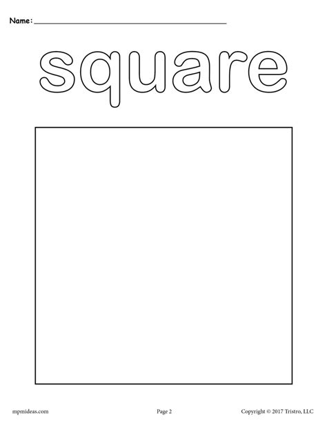 square coloring page shapes coloring pages supplyme